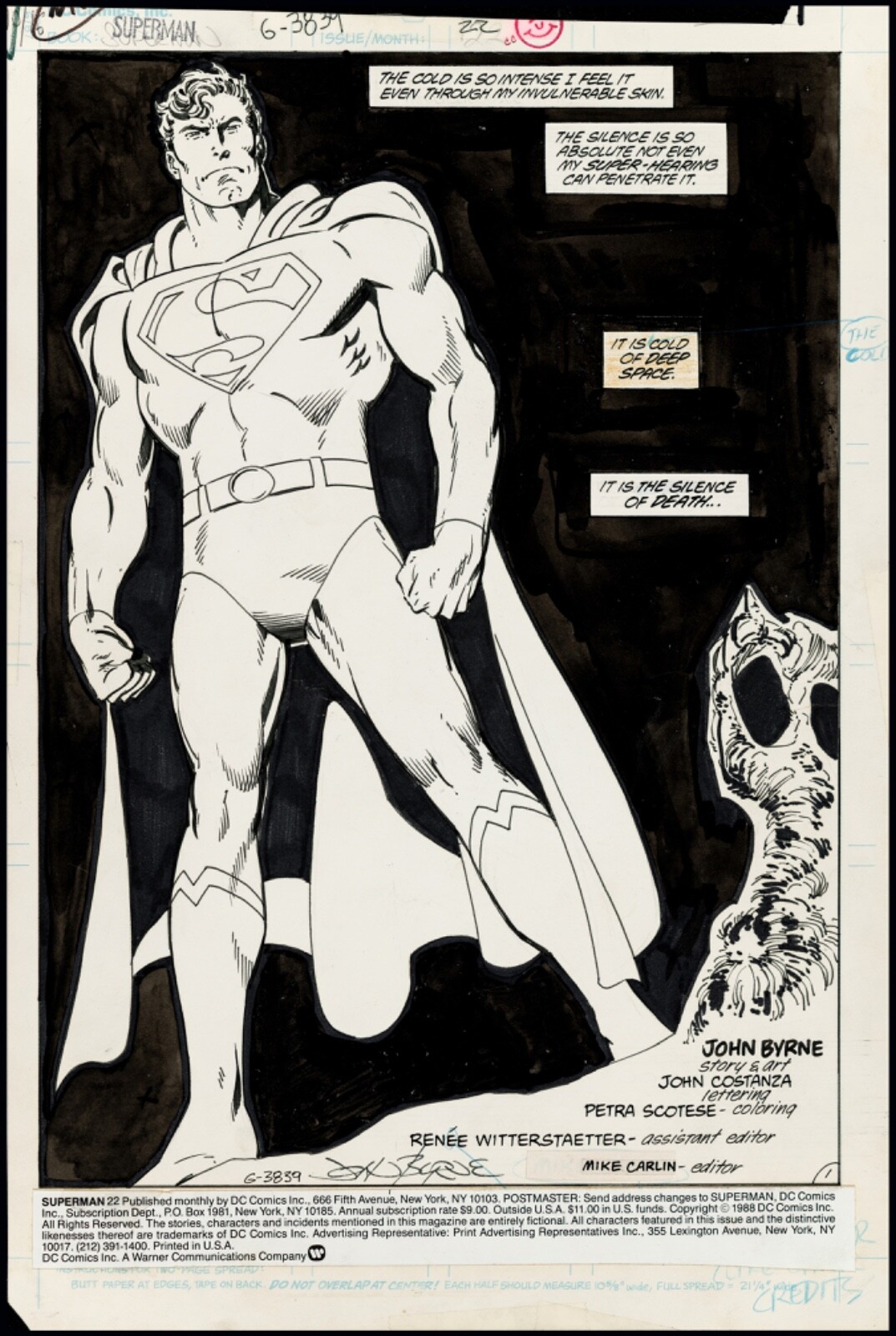Superman #22 Title splash art by John Byrne Superman #22 Title splash art by John Byrne