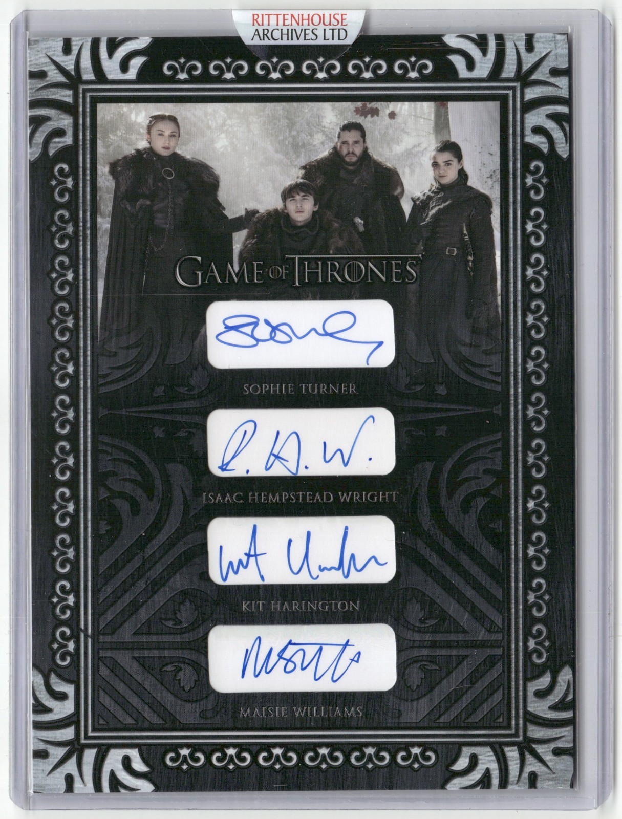 2025 Game of Thrones: The Great Houses Kit Harrington Sophie Turner Quad Auto