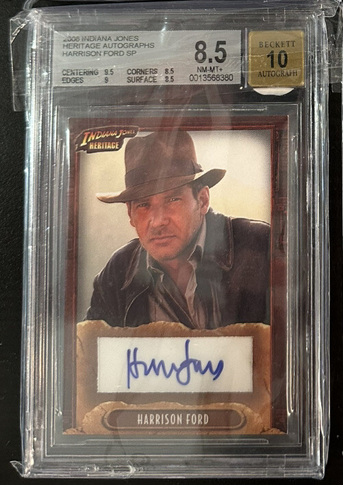 2008 INDIANA JONES TOPPS HERITAGE Harrison Ford AUTOGRAPH AUTO CARD BGS 10