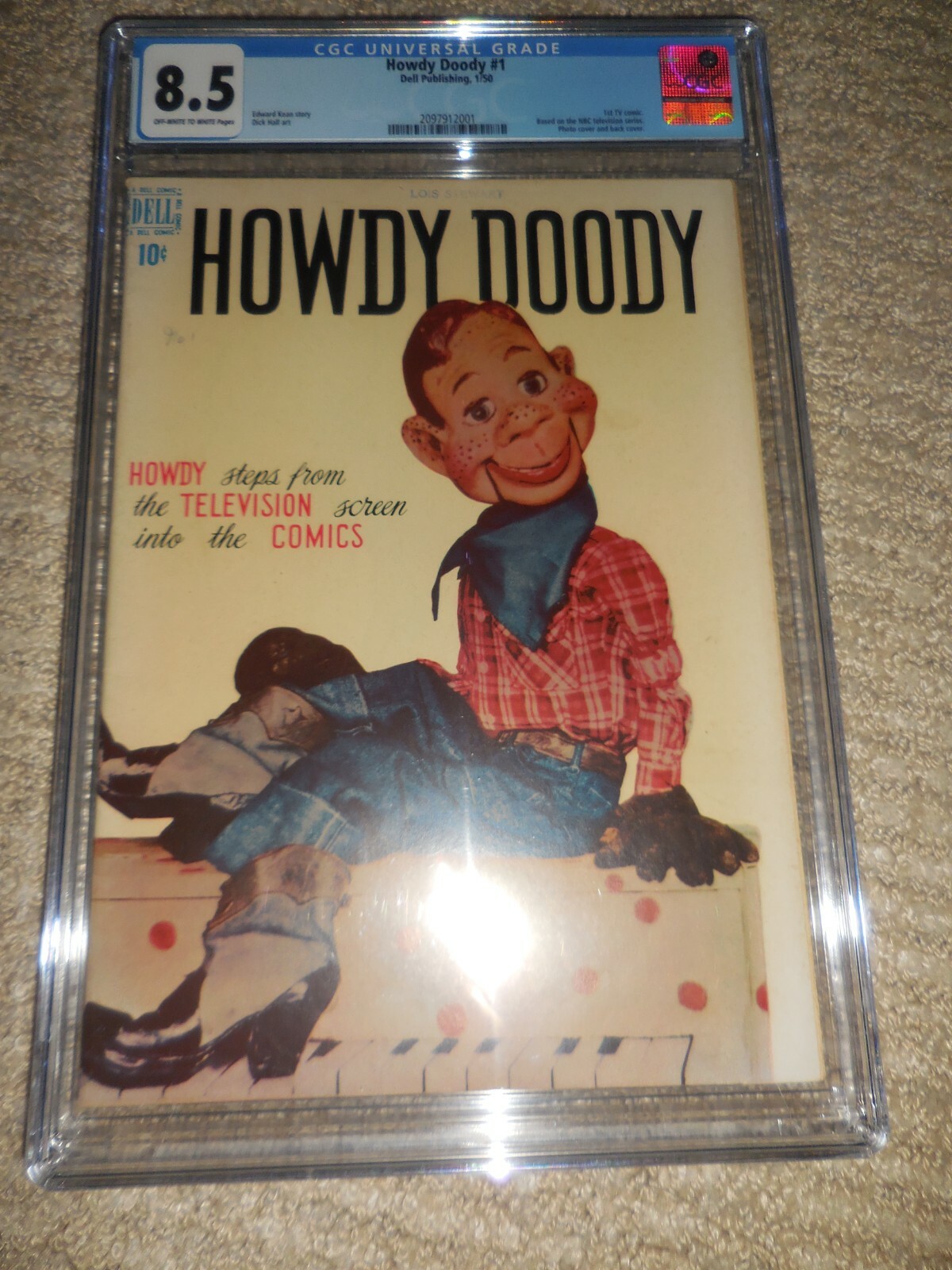 1950 Dell Howdy Doody #1 CGC 8.5 VF+ Scarce 1st TV Comic