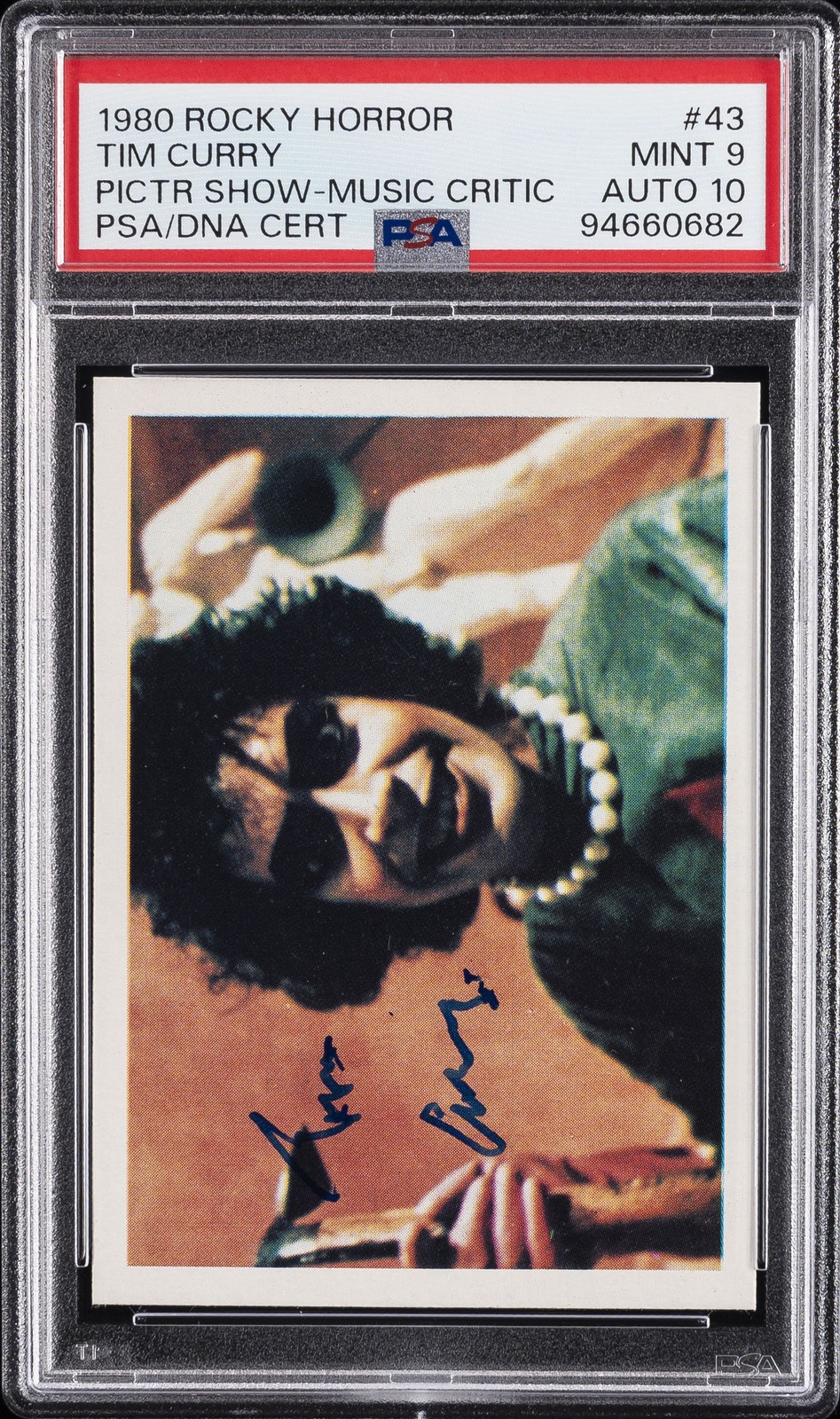 1980 ROCKY HORROR PICTURE SHOW #43 MUSIC CRITIC PSA 9 AUTO 10
