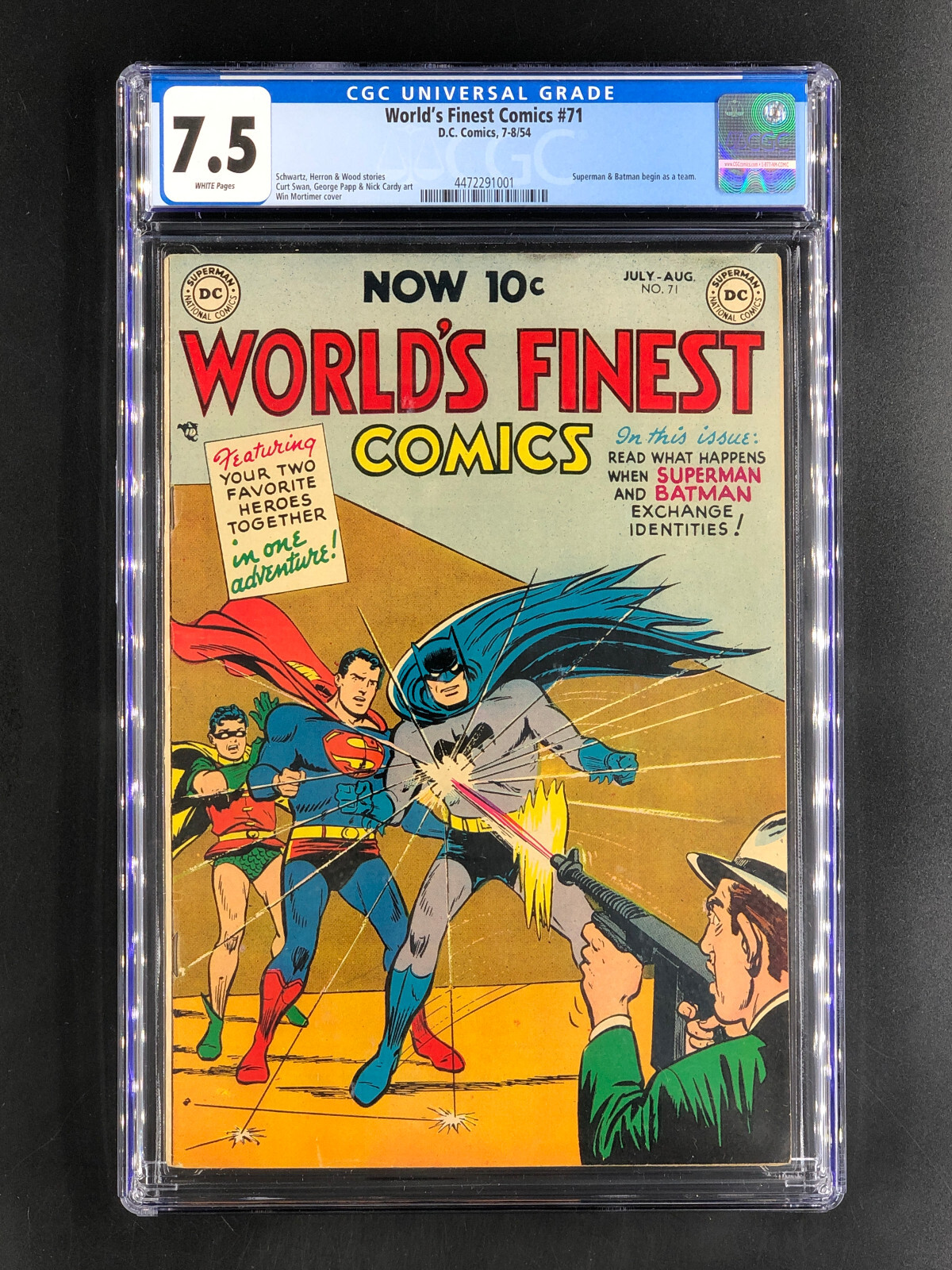World's Finest Comics #71 CGC 7.5 White Superman Batman Begins 3rd Highest Grade World's Finest Comics #71 CGC 7.5 White Superman Batman Begins 3rd Highest Grade