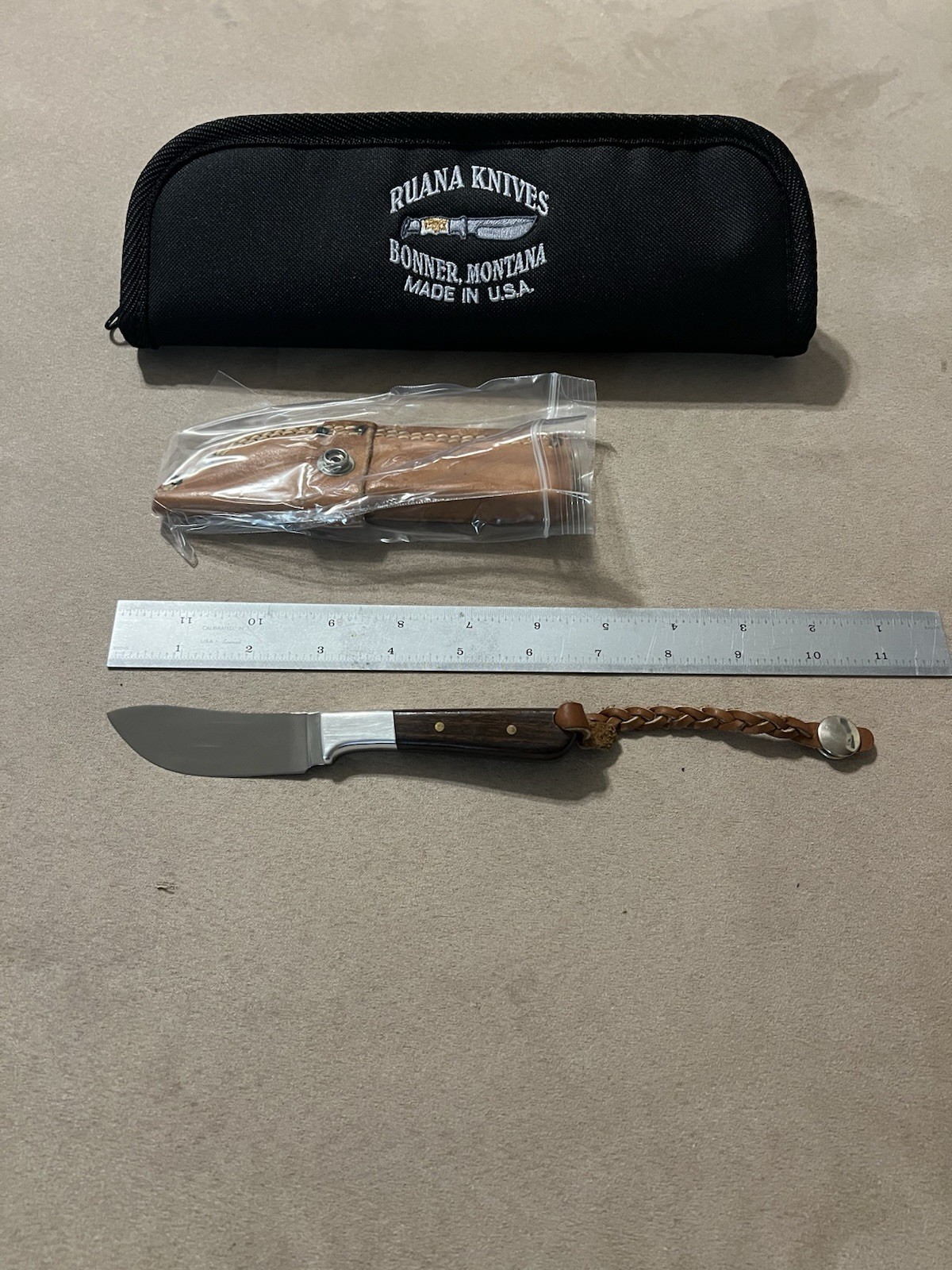Scarce Late 80’s Ruana Model 50B Knife Works Bonner MT Ruana Knives Montana 50 B