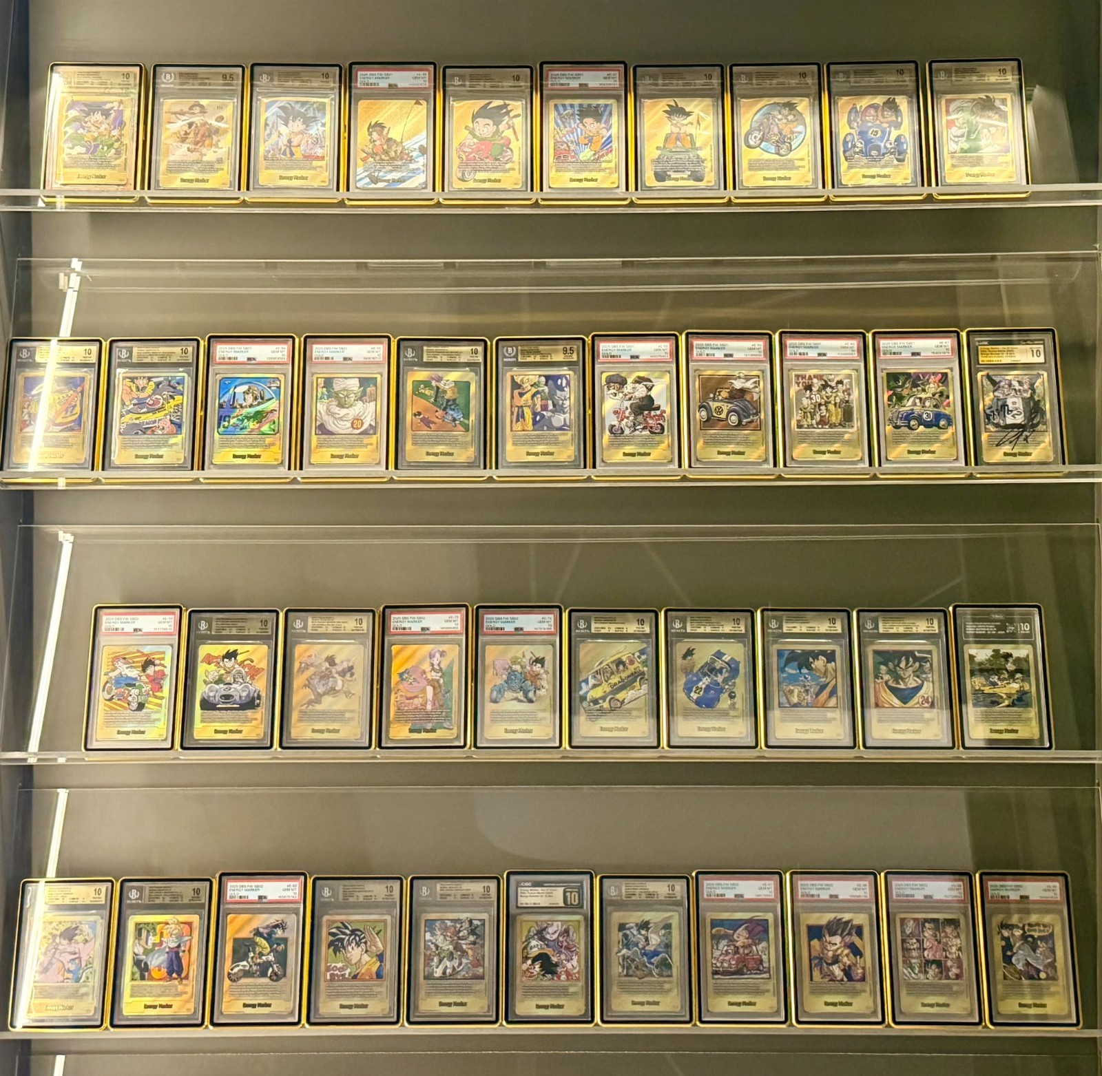 DRAGON BALL FUSION WORLD MANGA BOOSTER 01-02 COMPLETE 42 CARDS ENERGY MARKER