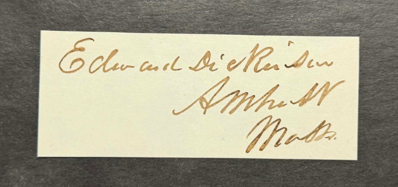 SUPER RARE Signed Edward Dickinson Cut AUTOGRAPH Massachusetts Senator AUTO SUPER RARE Signed Edward Dickinson Cut AUTOGRAPH Massachusetts Senator AUTO