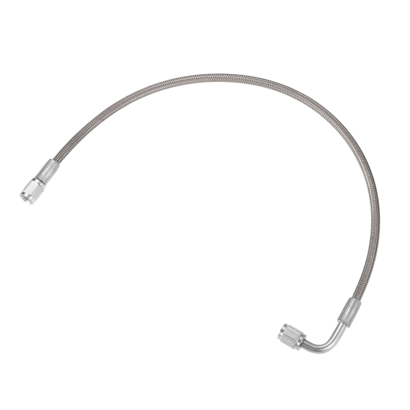 VekAuto AN3 Turbo Oil Feed Line 18 Inch 90 Degree Steel Braided