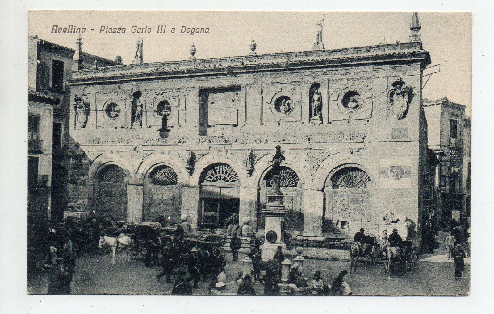 Avellino - Piazza Carlo III and Customs - Exceptional Animation - Year 1929