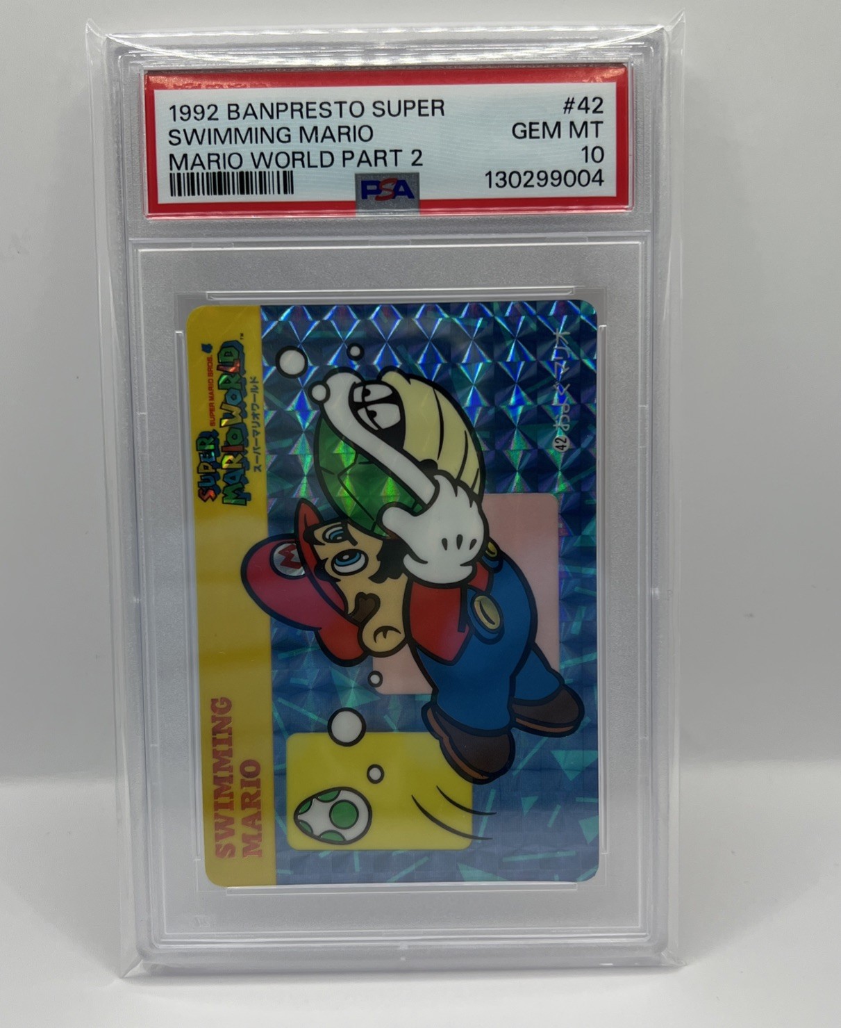 1992 BANPRESTO SUPER MARIO WORLD PART 2 #42 SWIMMING MARIO PSA 10 (POP 1) 1992 BANPRESTO SUPER MARIO WORLD PART 2 #42 SWIMMING MARIO PSA 10 (POP 1)