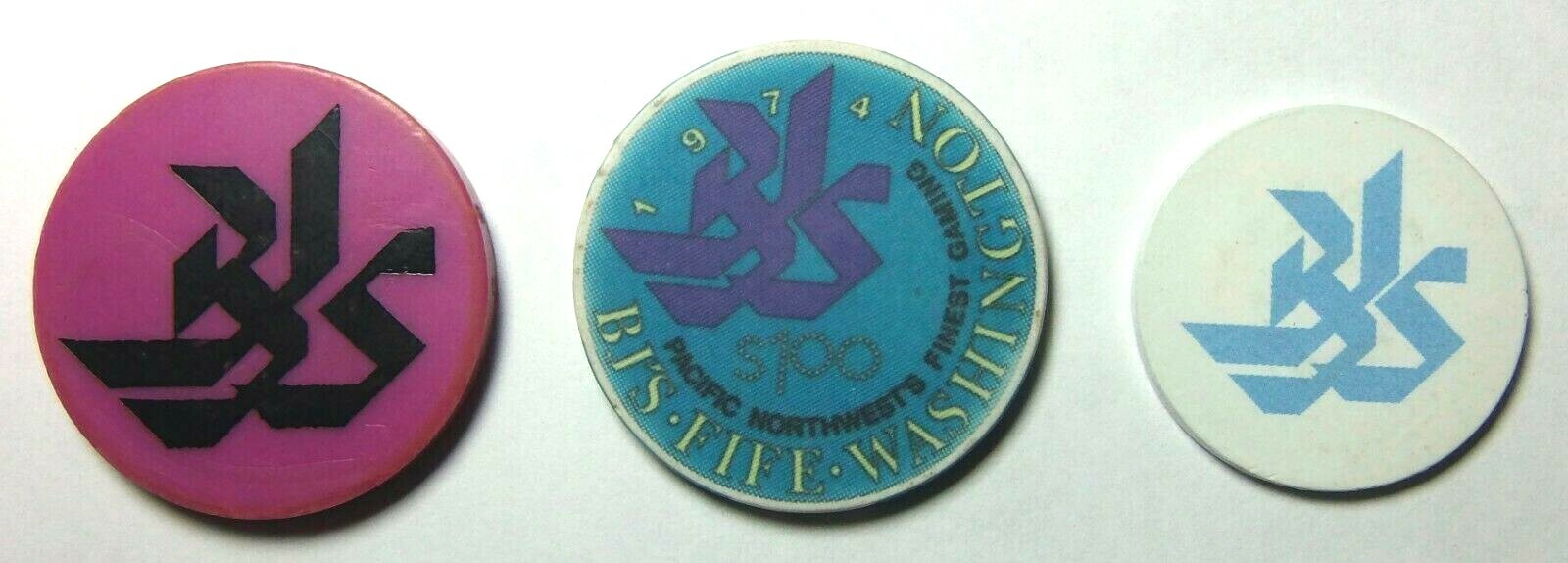 OBSOLETE BJS CASINO Bingo TOKEN $1 POKER CHIP ADVERTISING Coupon Fife Washington