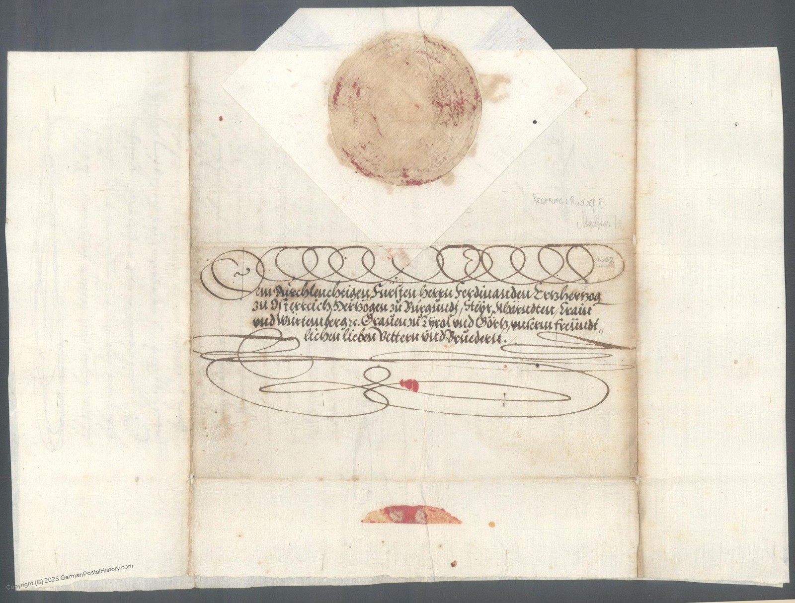 Austria 1602 (future) Matthias Kaiser to Brother Emperor Rudolf II Autogr 115374