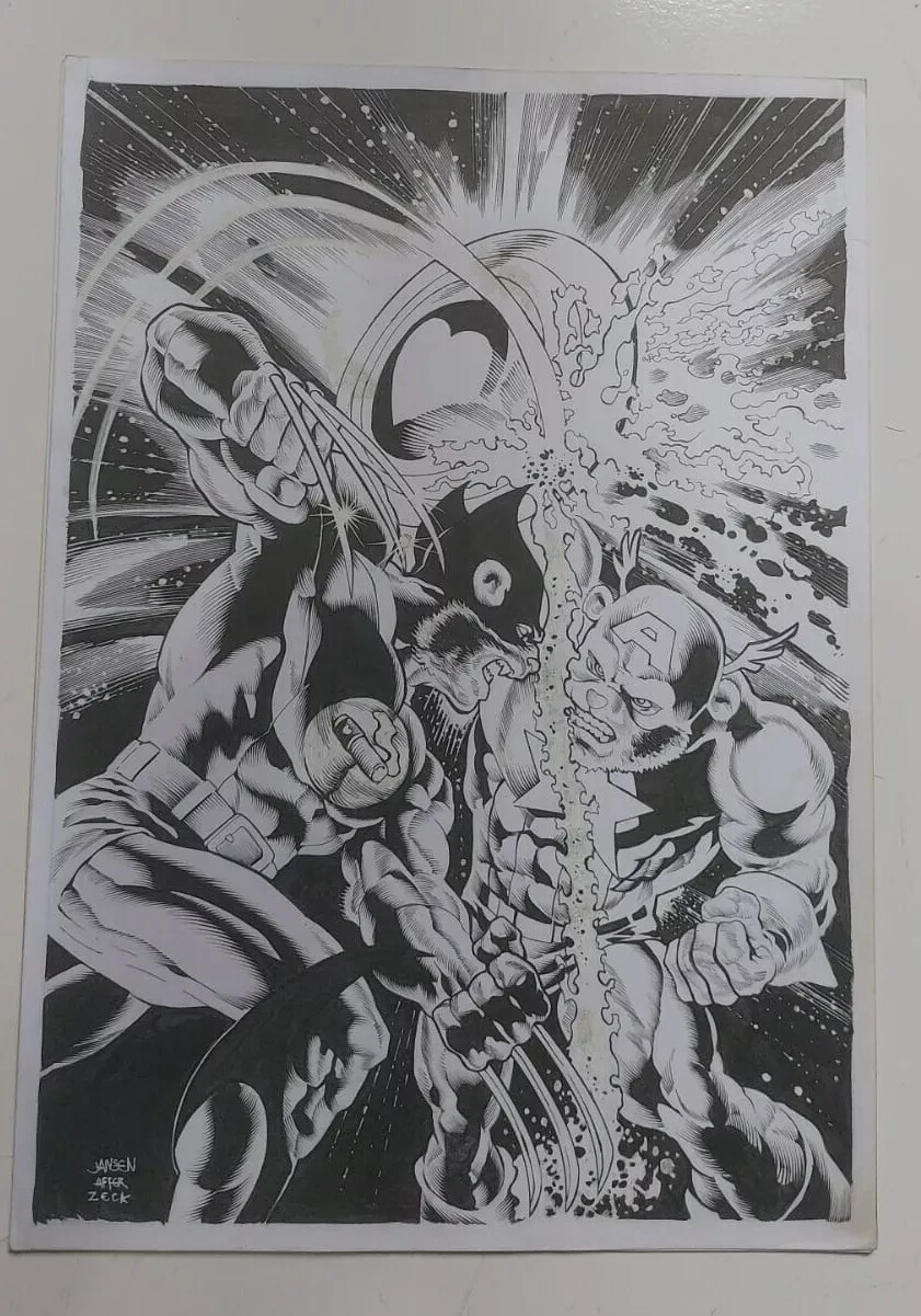 Jansen KILLER KARE BEARS Captain America Annual #8 Homage COVER incredible cover Jansen KILLER KARE BEARS Captain America Annual #8 Homage COVER incredible cover