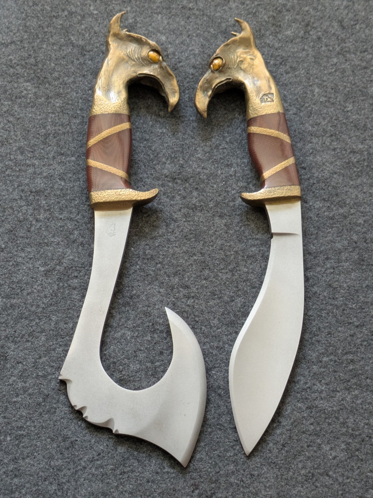 Rare Set of Bronze Jody Samson BattleAx & Kukri Knives, One Of A Kind Set Rare Set of Bronze Jody Samson BattleAx & Kukri Knives, One Of A Kind Set