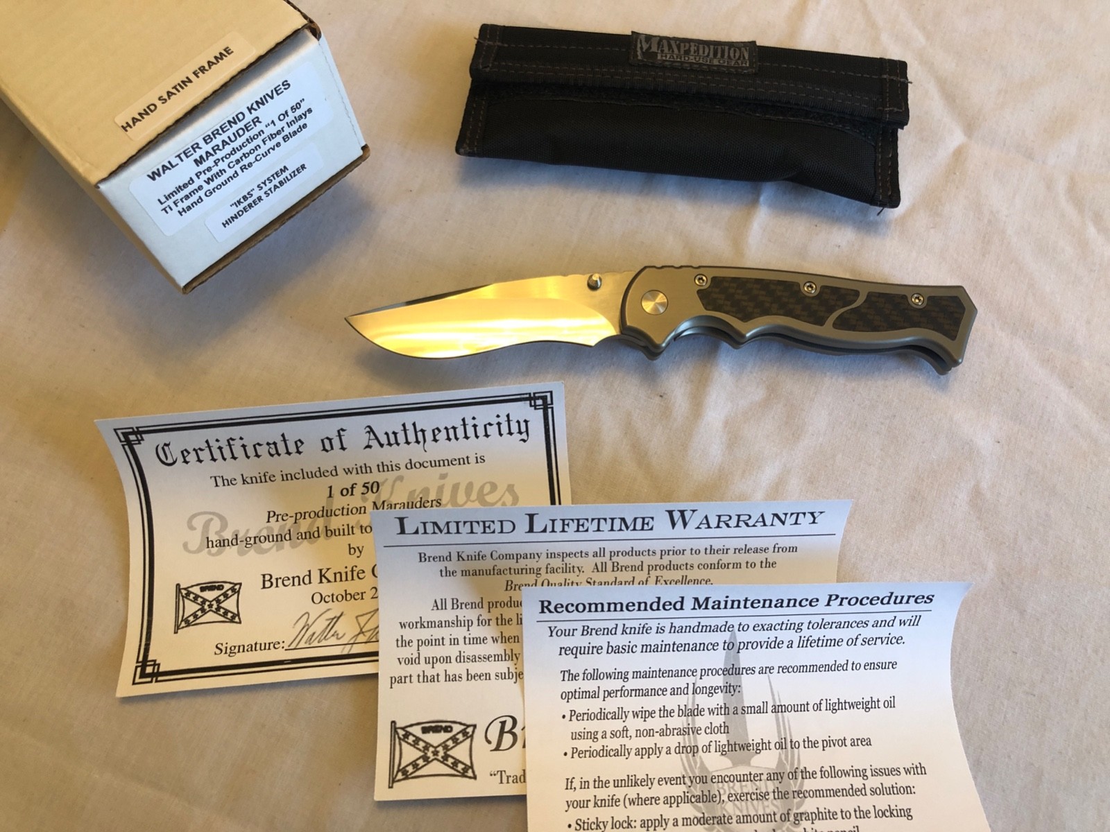 Walter Brend Marauder Handmade Limited Edition 1 of 50 Walter Brend Marauder Handmade Limited Edition 1 of 50