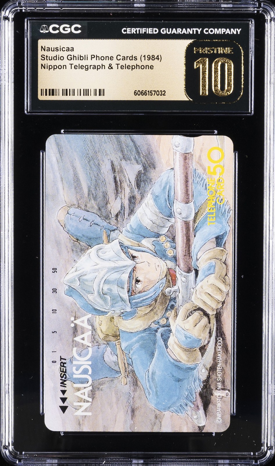 1984 NIPPON TELEGRAPH & PHONE STUDIO GHIBLI PHONE CARDS NAUSICAA CGC 10 PRISTINE