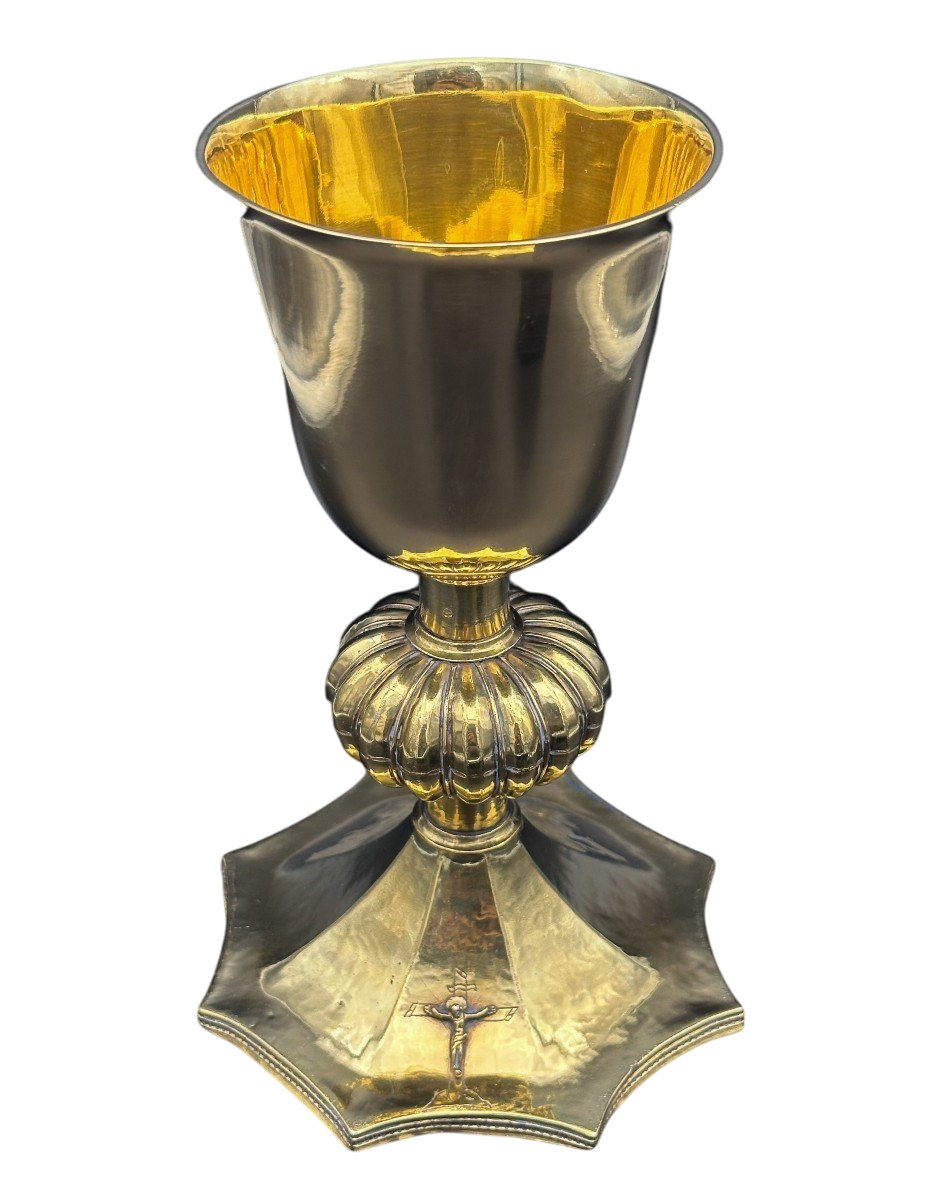 Antique RARE Chalice Gilt Sterling Silver & Paten Hallmarked Early 18th Century Antique RARE Chalice Gilt Sterling Silver & Paten Hallmarked Early 18th Century