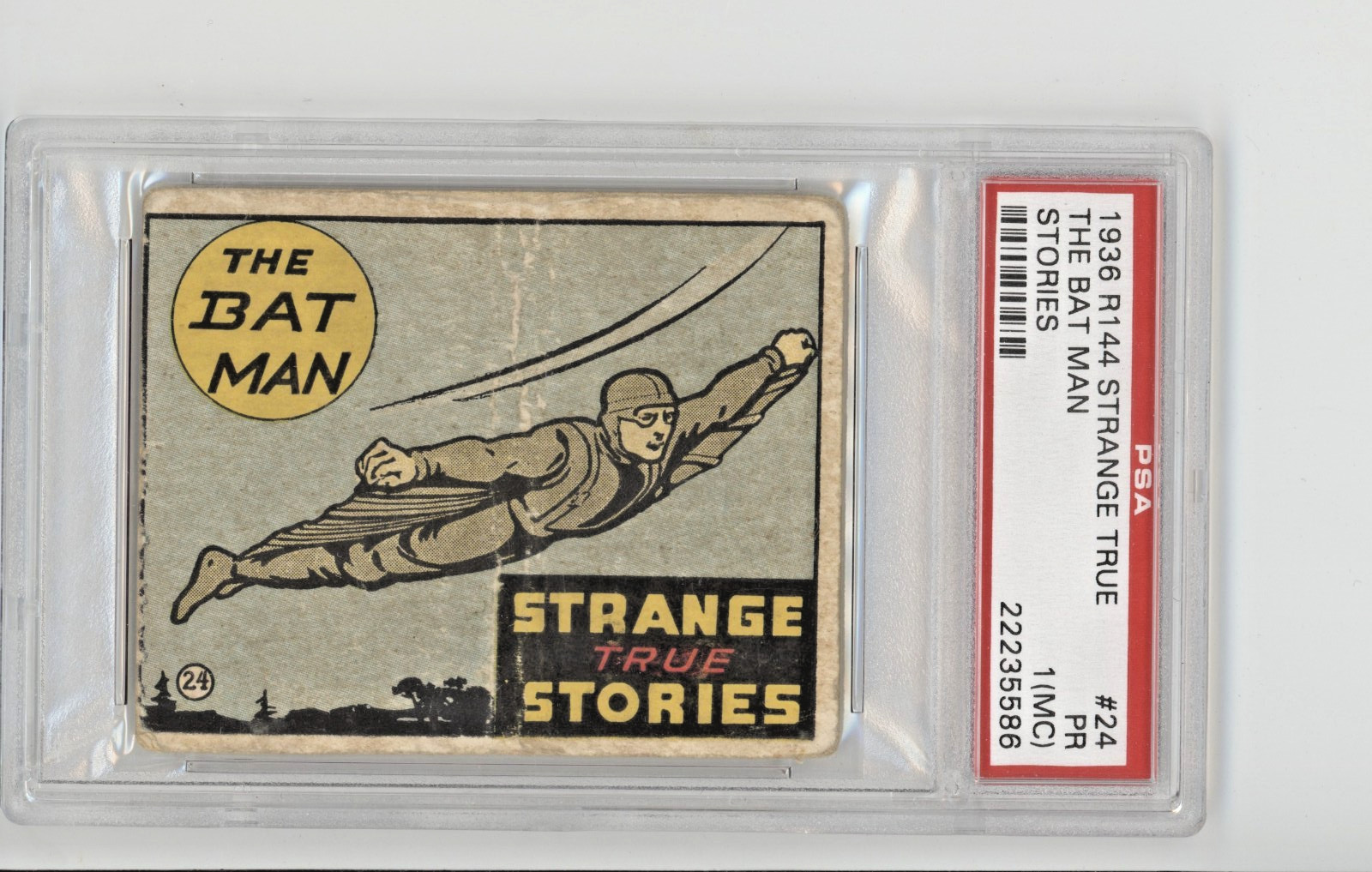 1936 R144 Wolverine Gum Strange True Stories #24 The Batman PSA Graded 1936 R144 Wolverine Gum Strange True Stories #24 The Batman PSA Graded