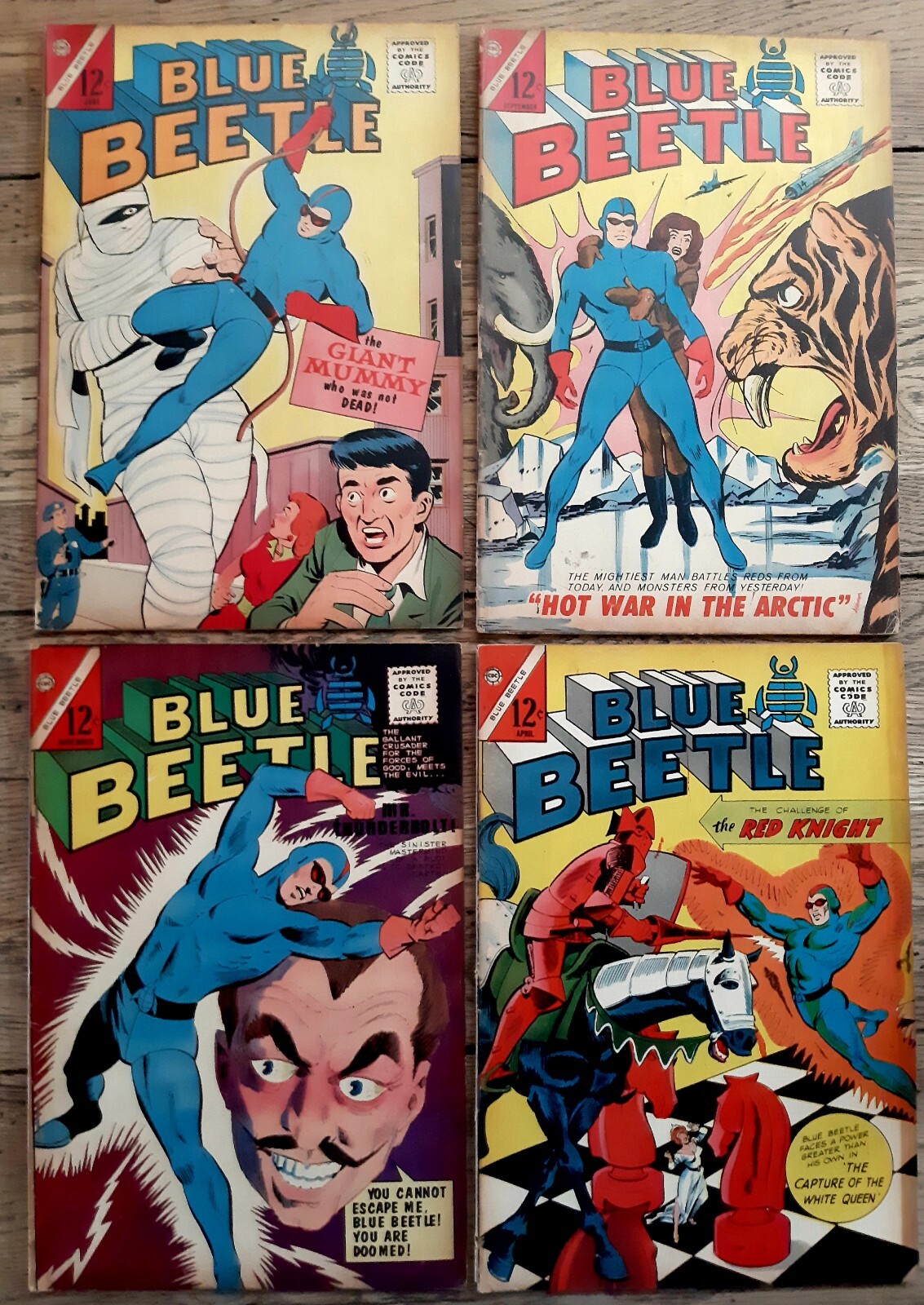 Blue Beetle #1,2,3 &5 Charlton 1964 all mid to high grade worthy see photo's Blue Beetle #1,2,3 &5 Charlton 1964 all mid to high grade worthy see photo's