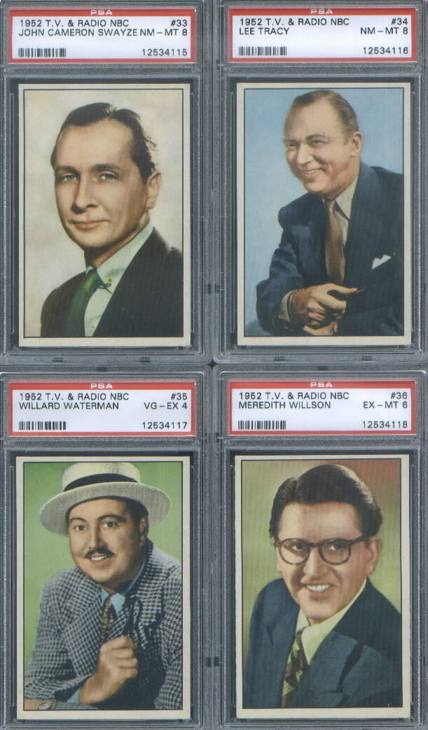 1952 Bowman NBC TV Radio & Stars complete set Bob Hope PSA 8 Durante Marx Smith 1952 Bowman NBC TV Radio & Stars complete set Bob Hope PSA 8 Durante Marx Smith