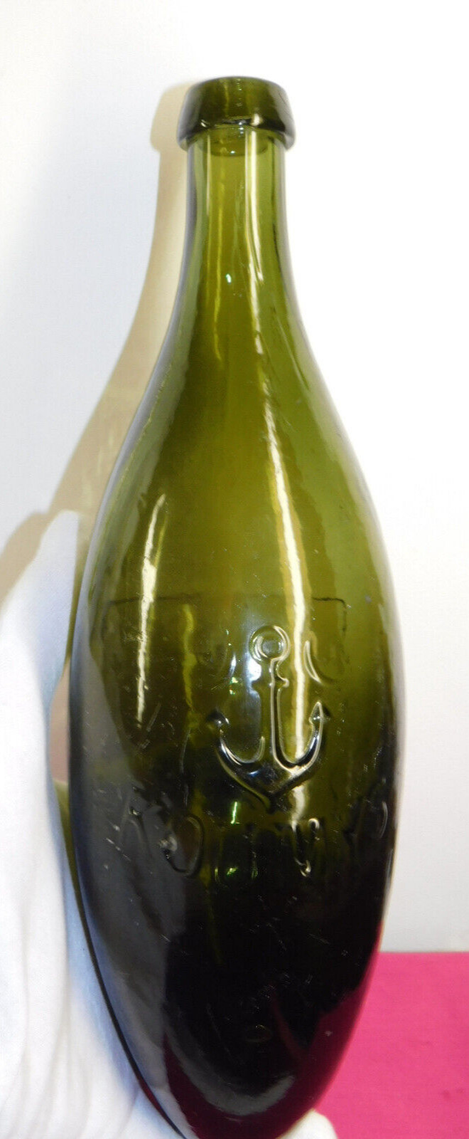 ANTIQUE KOUMYS PICTORIAL TORPEDO BOTTLE ANTIQUE KOUMYS PICTORIAL TORPEDO BOTTLE