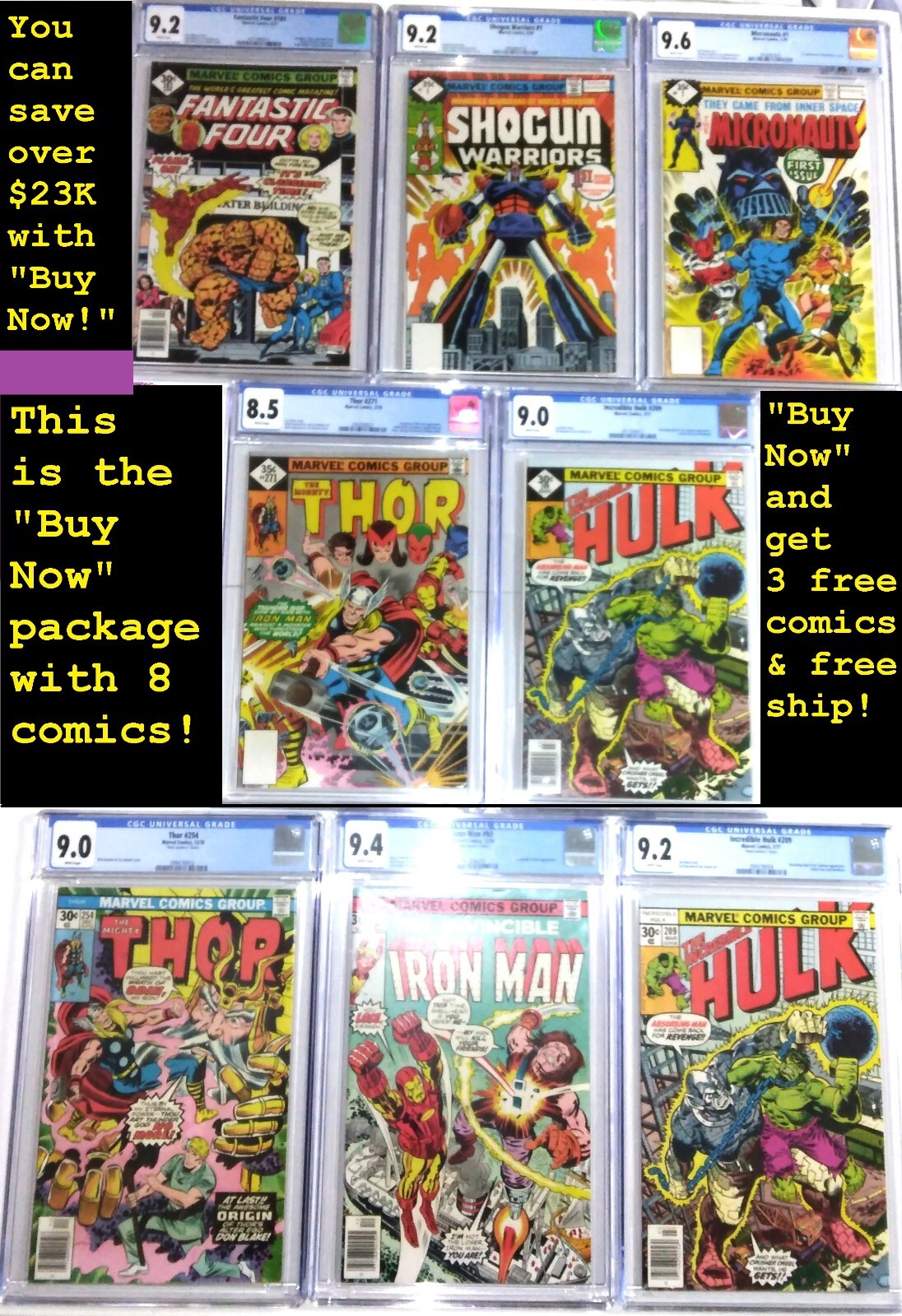 CHARITY 50 Year Marvel LOT, 14% Off, CGC, White Pages, 1 out of 173 RARITY