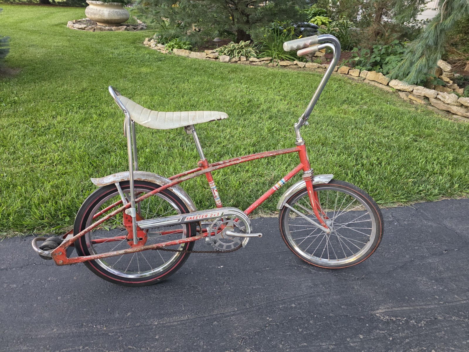 1968 AMF SKEETER 2+1 Flamboyant Orange RARE Muscle Bike Original Survivor 1 YEAR
