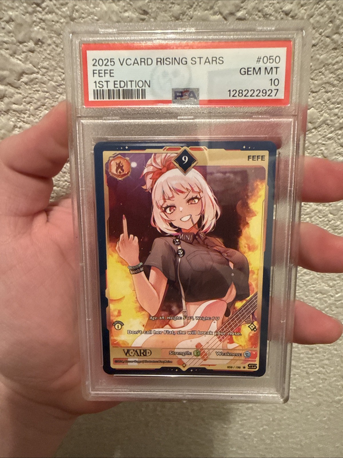 2025 VCARD Rising Stars FEFE #50 First Edition POP 1 2025 VCARD Rising Stars FEFE #50 First Edition POP 1