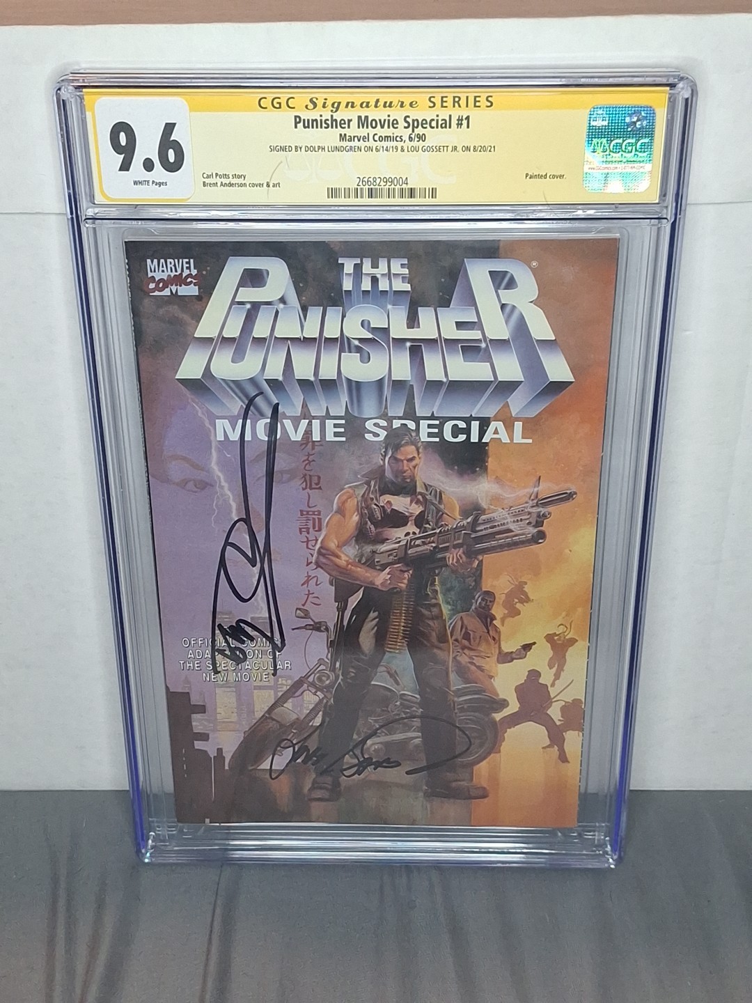 SIGNED BY DOLPH LUNDGREN & LOU GOSSETT JR PUNISHER MOVIE SPECIAL CGC 9.6 SIGNED BY DOLPH LUNDGREN & LOU GOSSETT JR PUNISHER MOVIE SPECIAL CGC 9.6