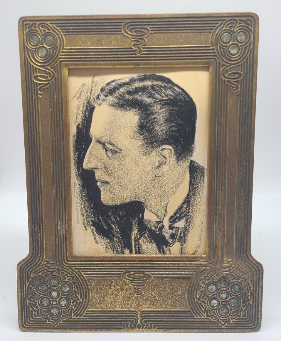 Tiffany Studios 1147 Abalone Gold Dore Picture Frame - RAREST OF ALL