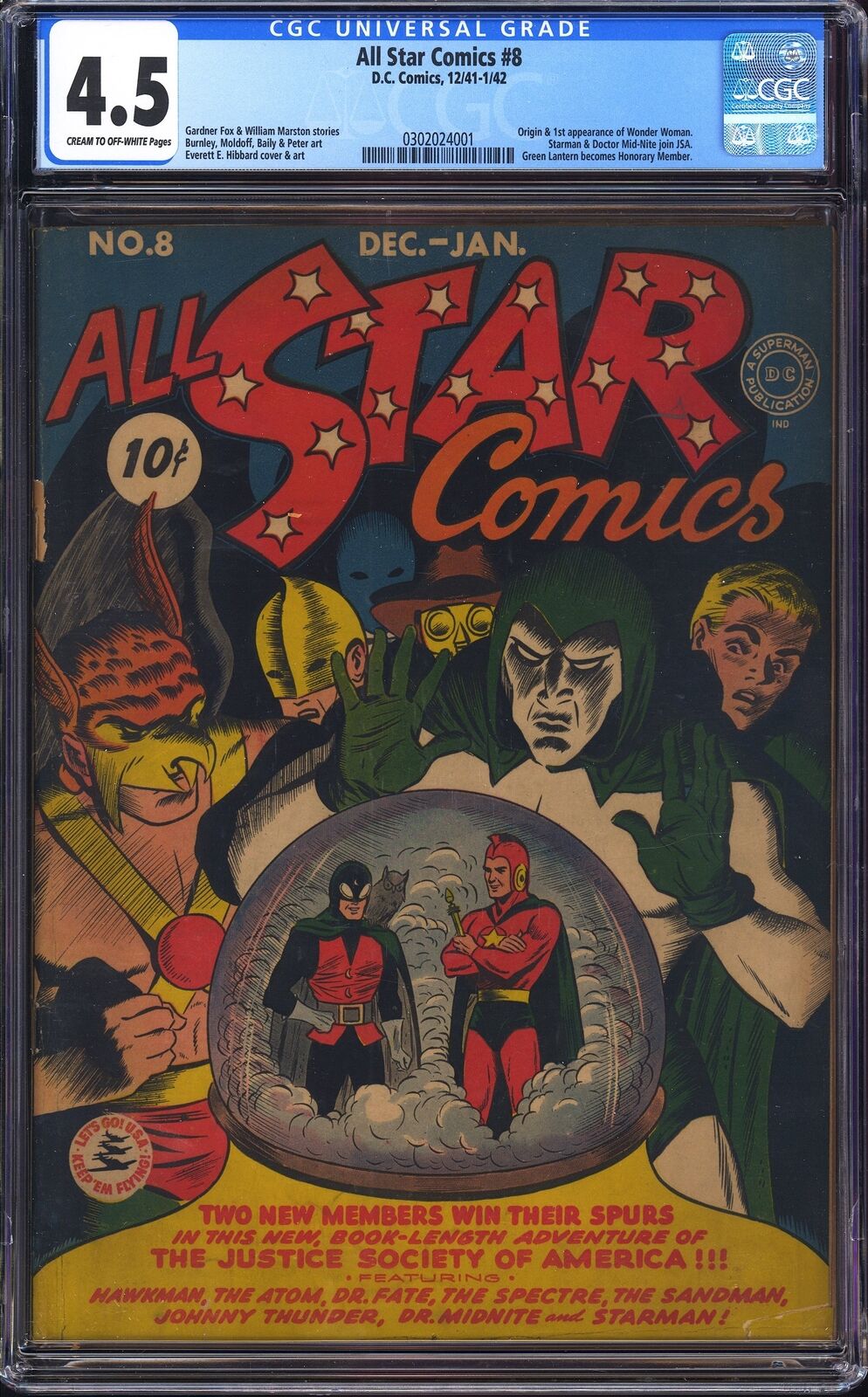 All Star Comics 8 CGC 4.5