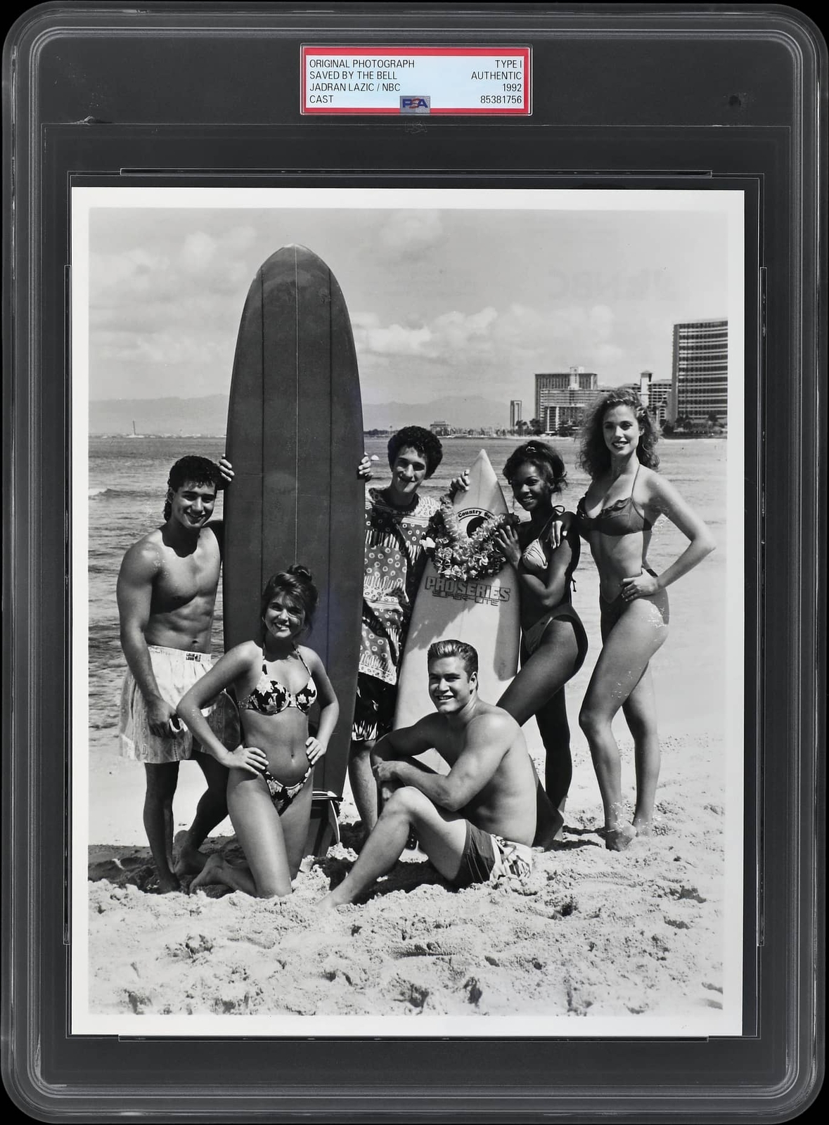 1992 NBC Saved By The Bell Cast Hawaiian Type 1 8x10 Original Photo PSA/DNA