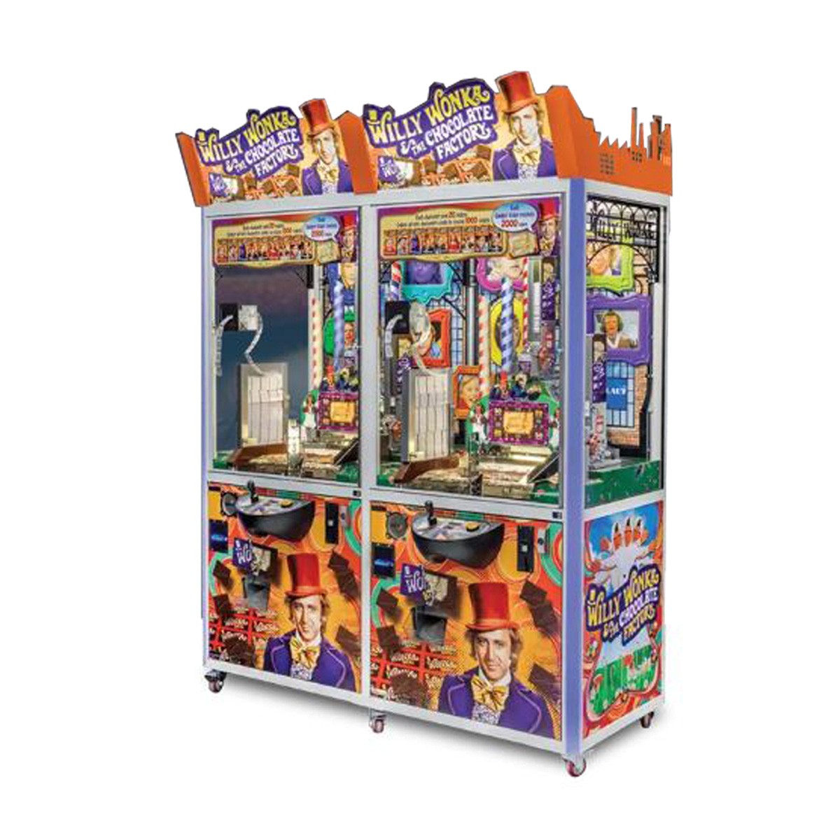 Elaut Willy Wonka Coin Pusher Arcade Ticket Redemption Game - 2 Player