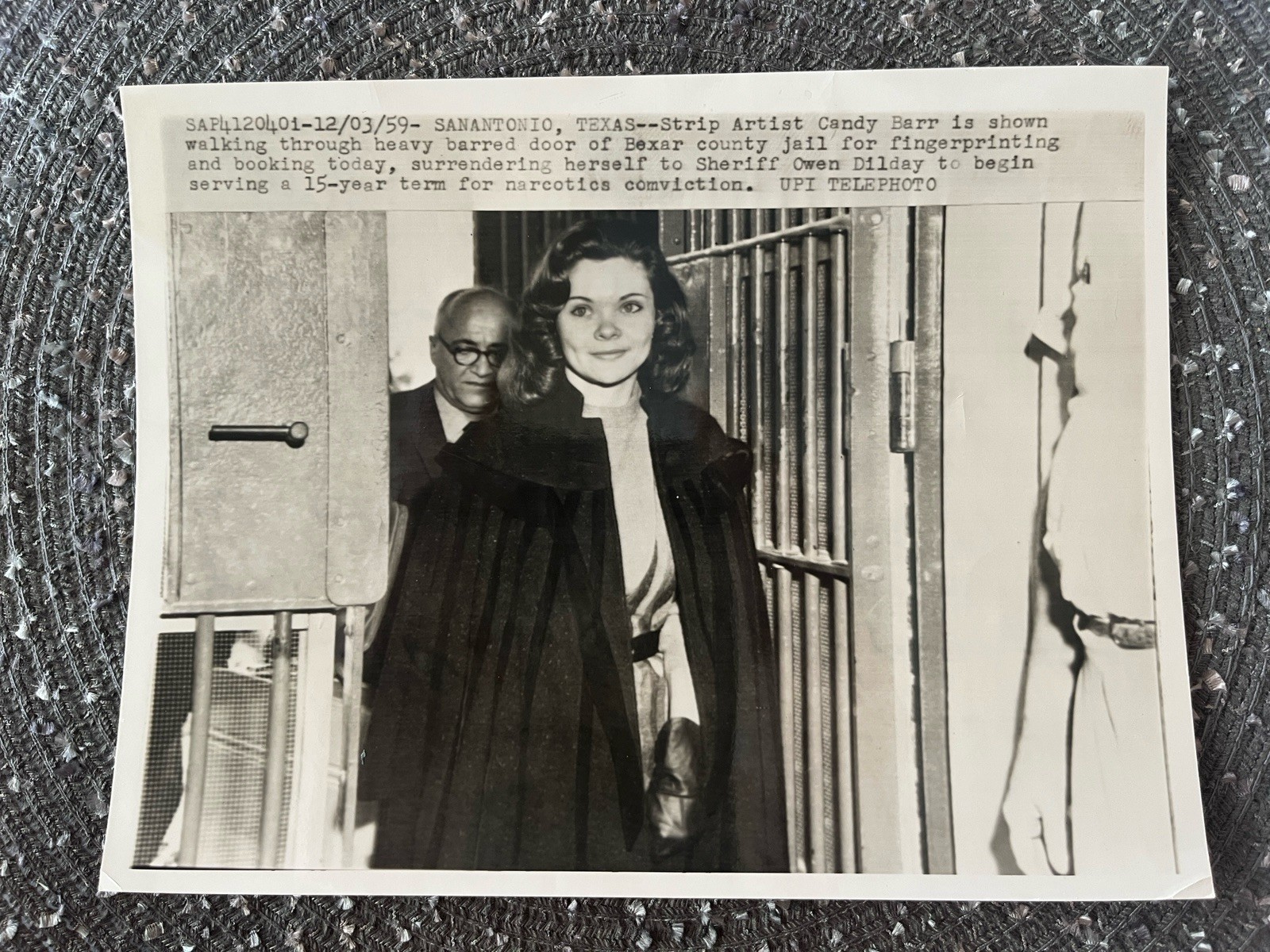 Candy Barr Original 1959 Wire Photo Bexar County Jail Burlesque Jack Ruby Candy Barr Original 1959 Wire Photo Bexar County Jail Burlesque Jack Ruby
