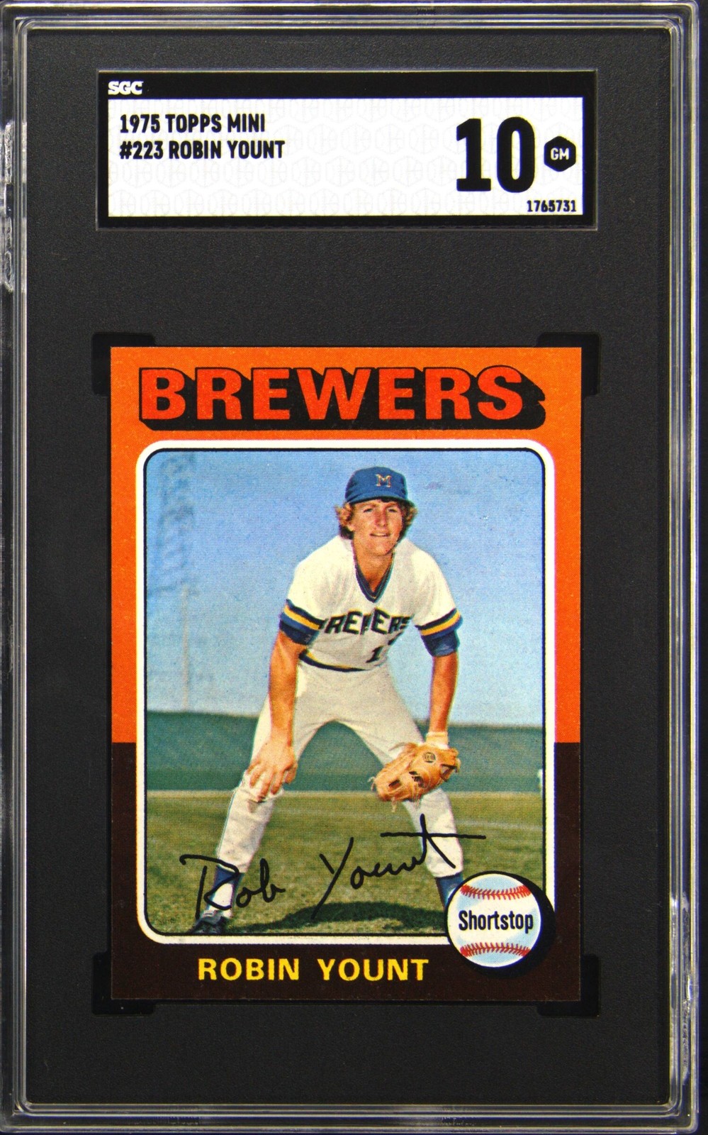1975 TOPPS MINI ROBIN YOUNT SGC 10