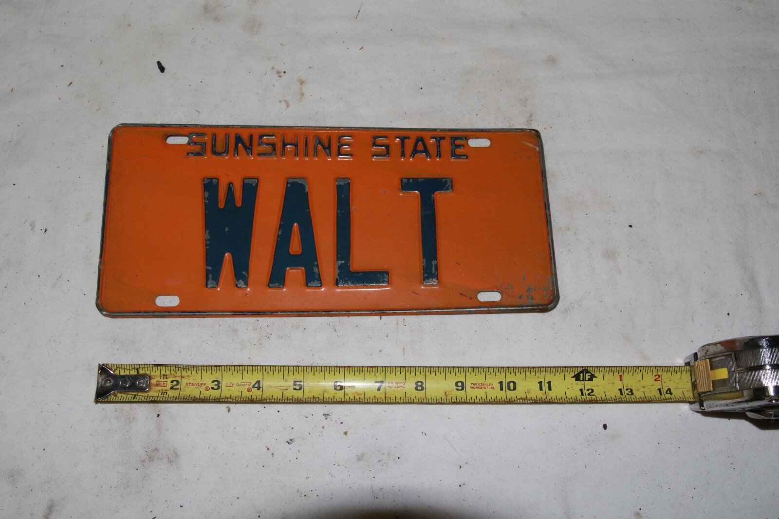 WALT Sunshine State FLORIDA License Plate RARE Vintage Disney LoOk Disneyworld WALT Sunshine State FLORIDA License Plate RARE Vintage Disney LoOk Disneyworld