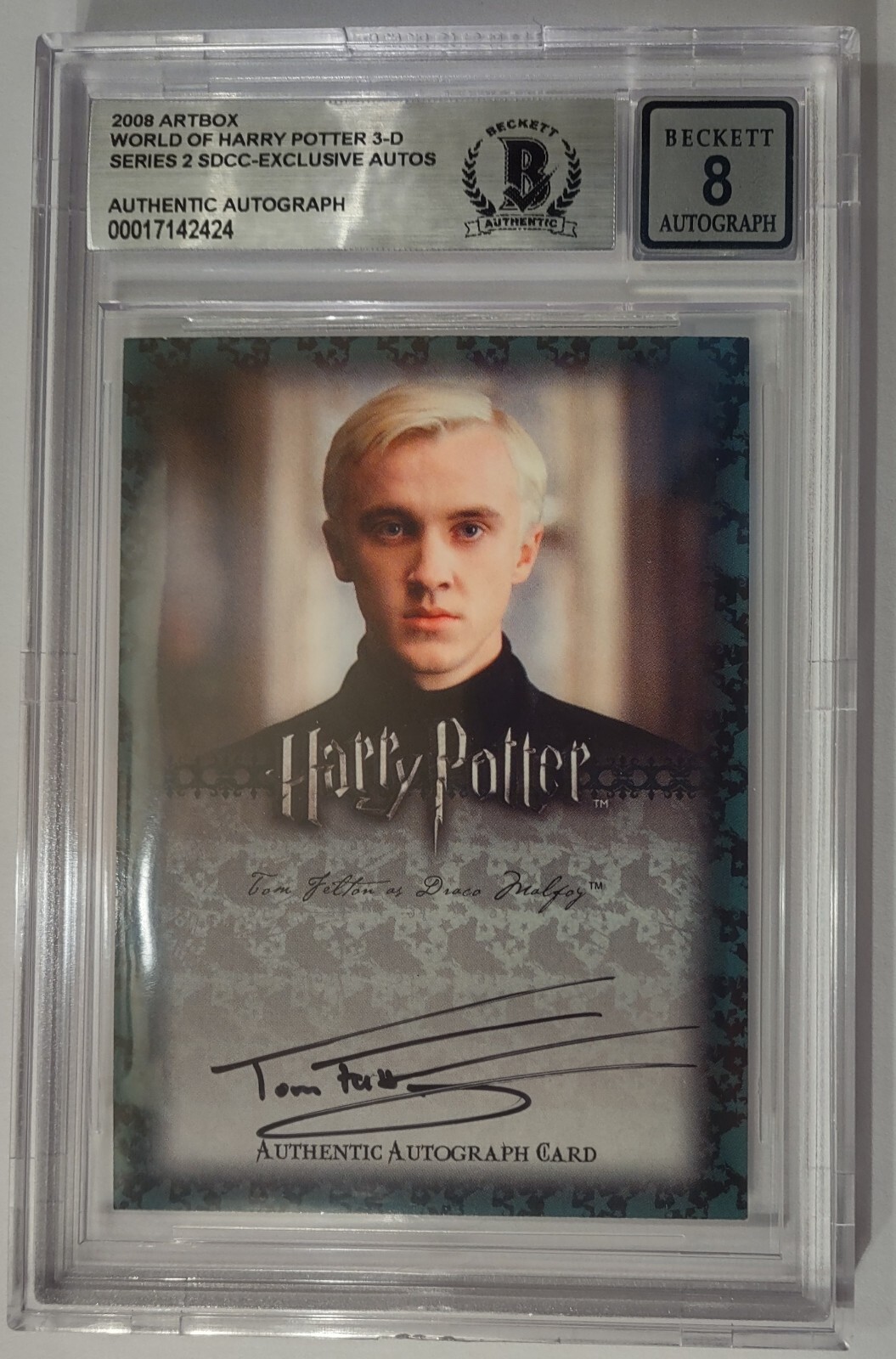 Harry Potter Tom Felton Auto Draco Malfoy Autograph Card Harry Potter Tom Felton Auto Draco Malfoy Autograph Card