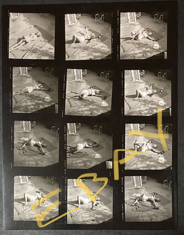 1952 Marilyn Monroe Original Photo Contact Sheet Andre De Dienes Stamped Bel Air 1952 Marilyn Monroe Original Photo Contact Sheet Andre De Dienes Stamped Bel Air