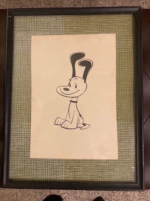 SNOOPY  1955 Drawing  with Schulz Signed Handwritten Letter--Unique Item