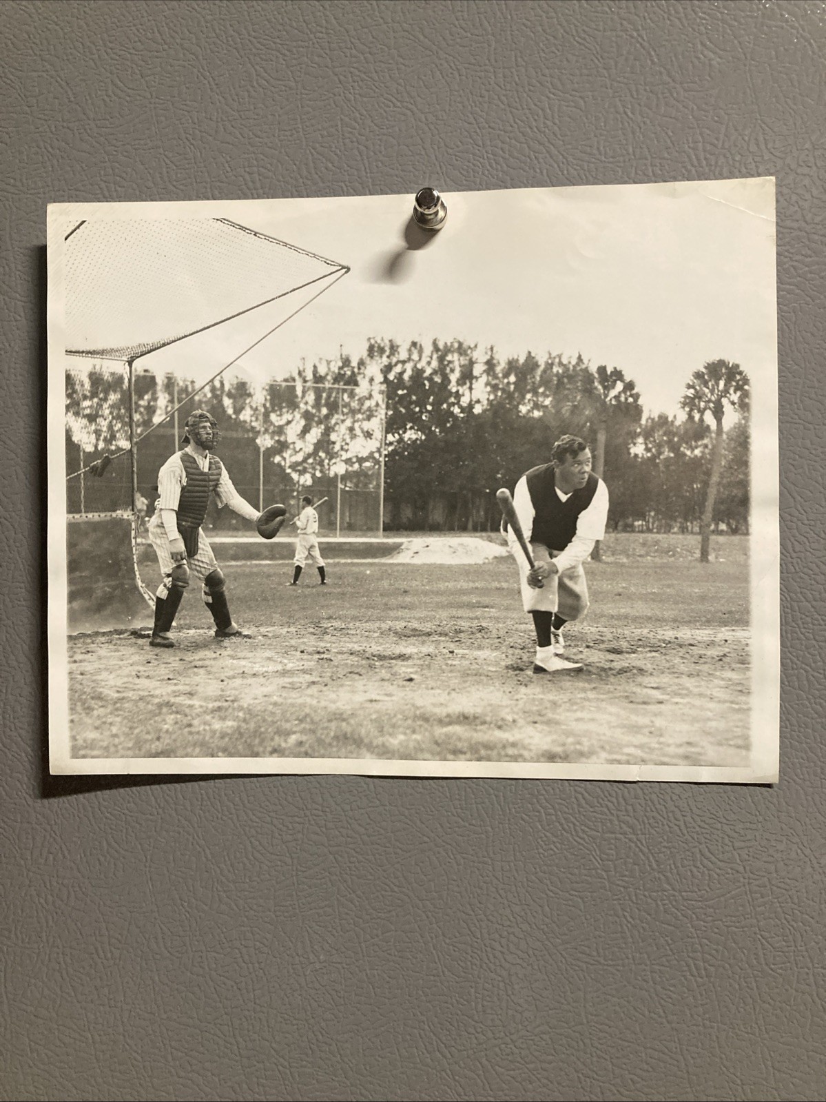 1932 Babe Ruth At Yankee Training Camp Original Type Photo RARE 1932 Babe Ruth At Yankee Training Camp Original Type Photo RARE