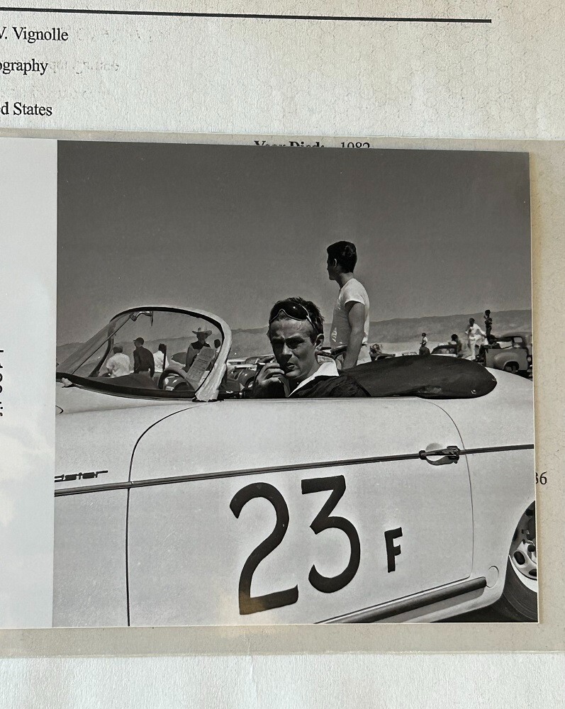 James Dean Rare Original Racing Photo & Negative Porsche Speedster Gus Vignolle