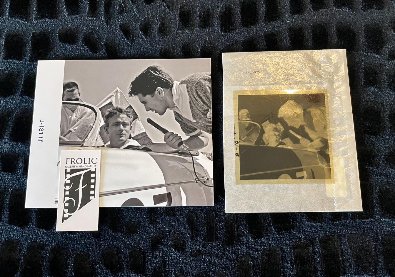 JAMES DEAN & Porsche Speedster 1955 Original Negative Photo By Gus Vignolle 1/1