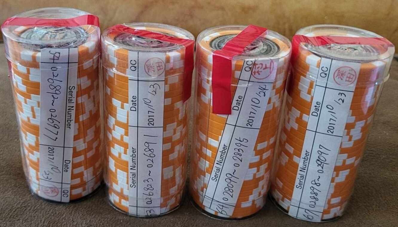 Large lot of Satori chips 4x ROLLS Bitcoin Like Casascius Lealana Large lot of Satori chips 4x ROLLS Bitcoin Like Casascius Lealana
