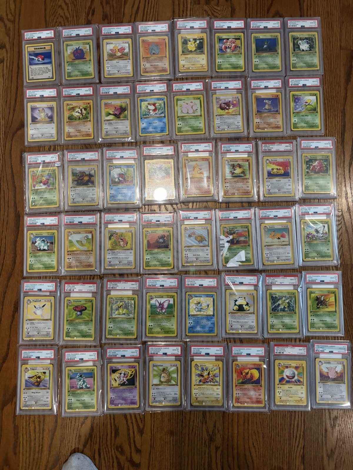 1999 Pokémon Jungle First Edition PSA 10 GEM 17-64 Lot