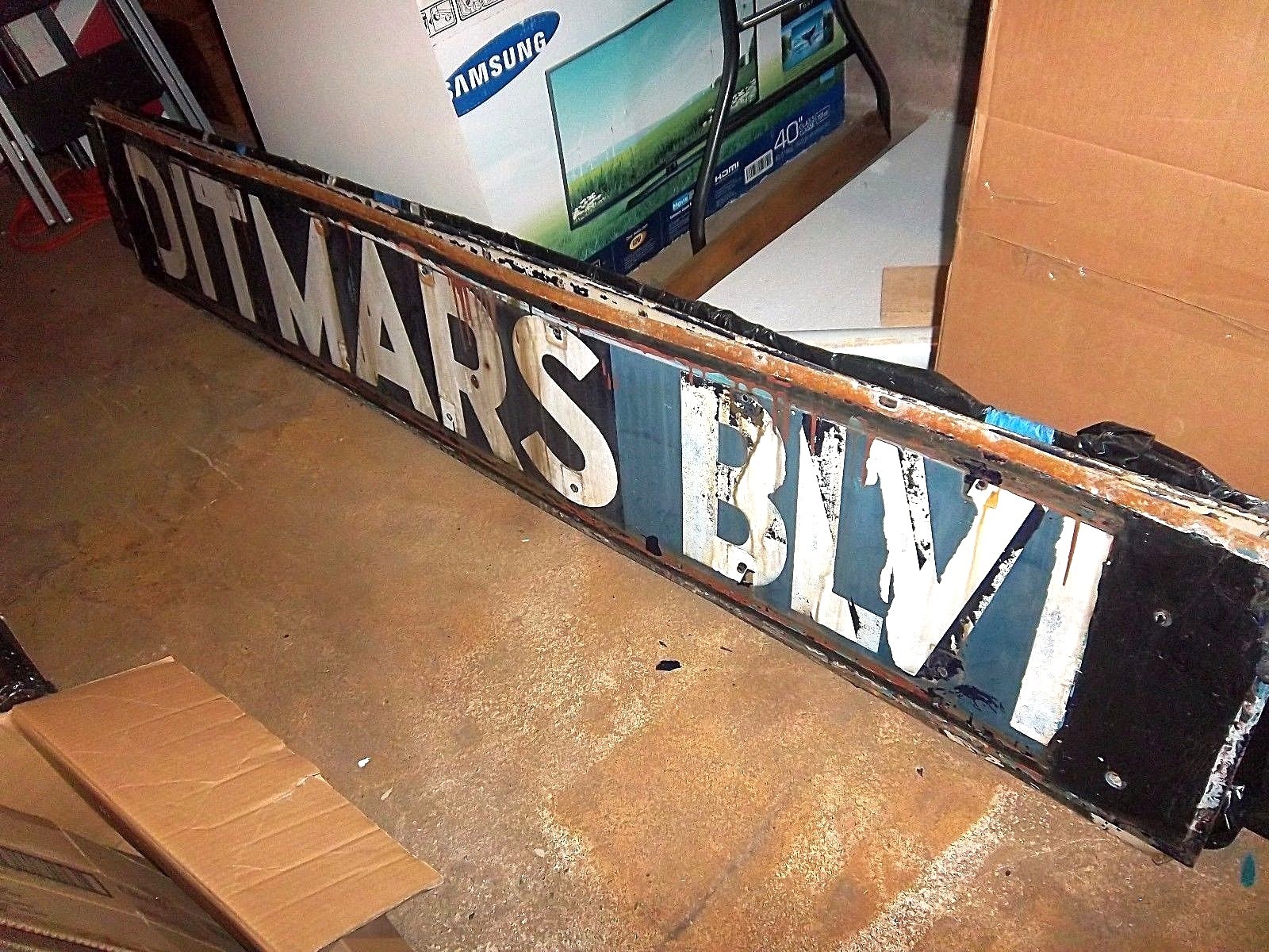RARE NY NYC SUBWAY SIGN CIRCA 1917 PORCELAIN DITMARS AVE BOULEVARD IRT ELEVATED RARE NY NYC SUBWAY SIGN CIRCA 1917 PORCELAIN DITMARS AVE BOULEVARD IRT ELEVATED