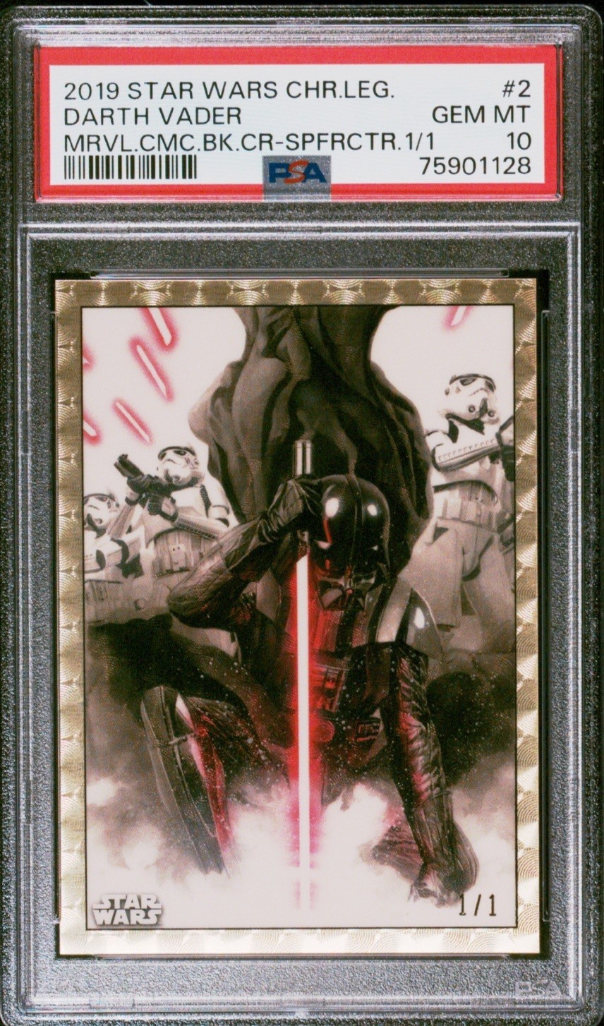 2019 Star Wars Chrome Legacy Darth Vadar Marvel Comic Book Superfractor PSA 10