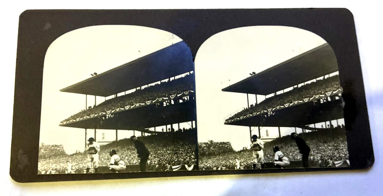 BABE RUTH  STEREOVIEW  1932 WORLD SERIES CALLED SHOT AT WRIGLEY FIELD 