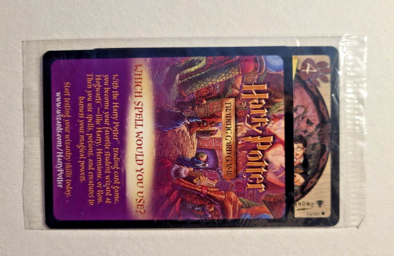 Wizards of the Coast 2001 Harry Potter Devil's Snare #34 PROMO SEALED WOTC Wizards of the Coast 2001 Harry Potter Devil's Snare #34 PROMO SEALED WOTC