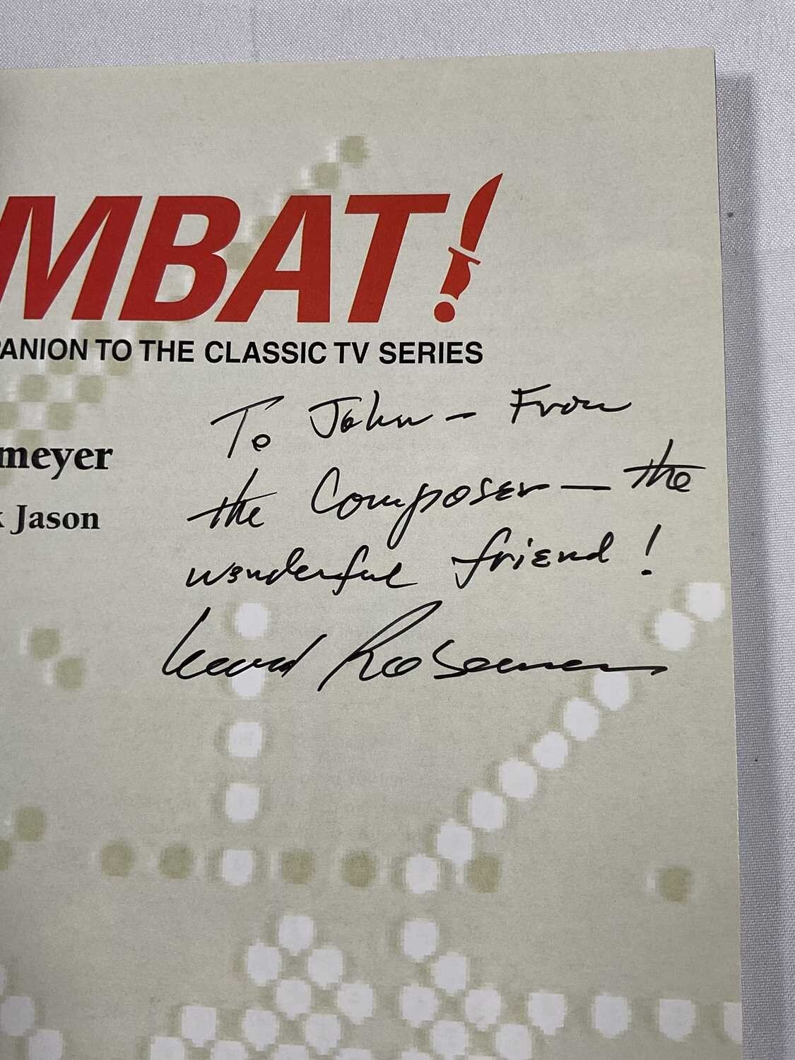 East Of Eden COMBAT A VIEWER'S COMPANION LEONARD ROSENMAN hand signed book