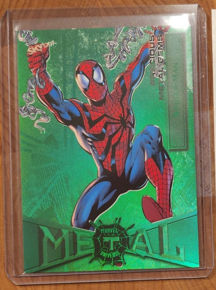 2022 Upper Deck Marvel Metal Universe Spider-Man PMG Green Spider-Man 64 03/10 2022 Upper Deck Marvel Metal Universe Spider-Man PMG Green Spider-Man 64 03/10