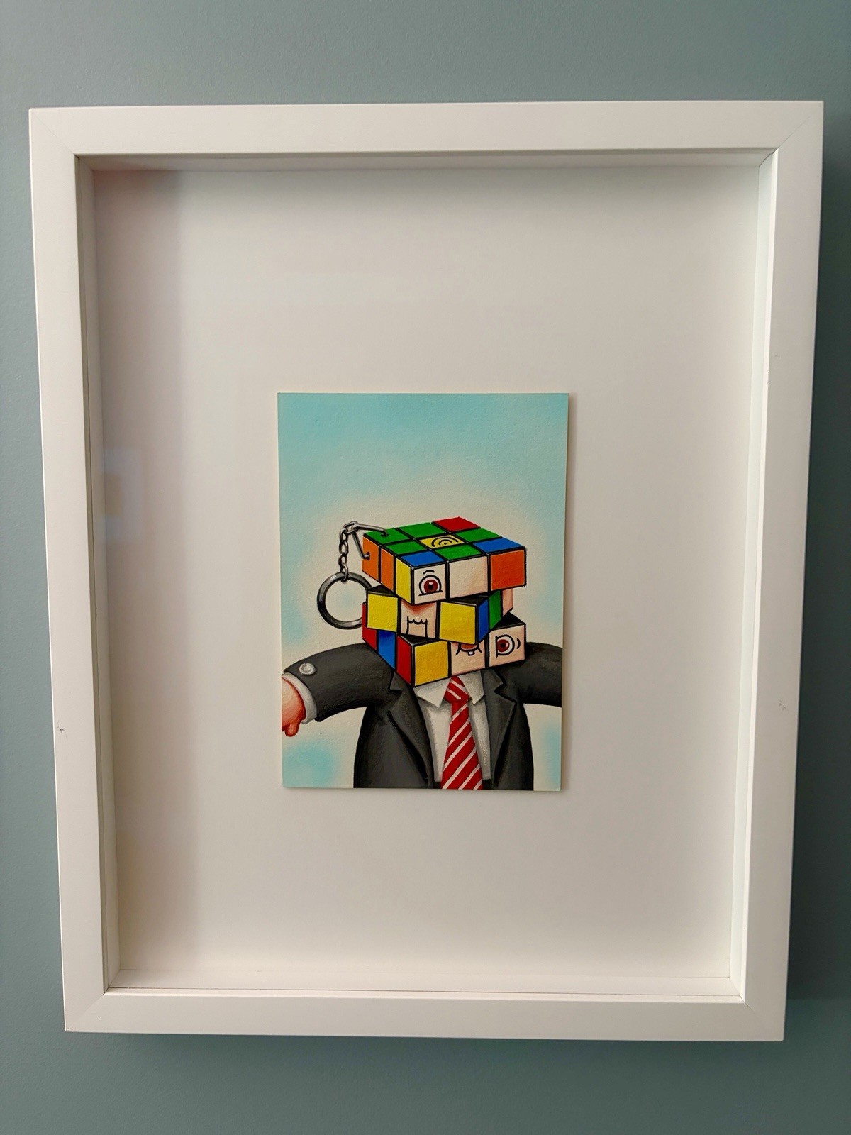 1/1 JOHN POUND GPK Original Series OS 7 Card Art Painting 1986 Ruben Cube #227ab 1/1 JOHN POUND GPK Original Series OS 7 Card Art Painting 1986 Ruben Cube #227ab