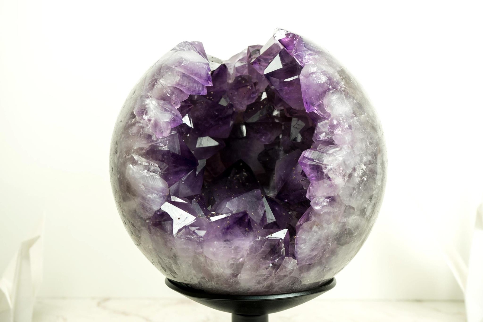 Spectacular X-Large Amethyst Sphere with Deep Purple Amethyst, Large and Shiny P